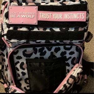Leopard Print Wolfpak 35l Backpack with Pink Accents